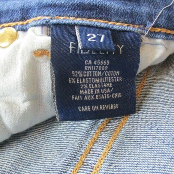 Fidelity Denim Jeans Sola Rebel Floral Mid Rise Ankle Dry Clean Women’s Size 27 - Picture 6 of 11